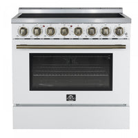  Cuisiniere electrique Paolo 36 pouces, blanche, 5,44 pi³ - FFSEL6011-36WHT