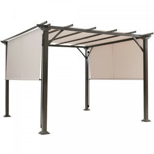 10’ X 10’ Pergola Kit Cadre En Metal Gazebo &canopy Cover Patio Furniture Shelter