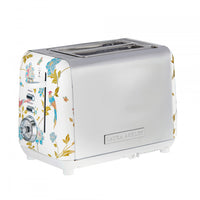 Grille-pain Laura Ashley à 2 tranches en acier inoxydable, blanc d’Elveden - VQ-SBT582-LAEW-CA