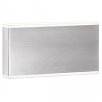 Applique murale Emery de Dainolite en acrylique givré qui diffuse la lumière, avec fini chromé satiné et ampoule à DEL de 20 W