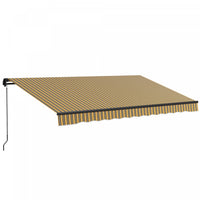 Outsunny 13' X 10' Auvent Retractable, Abri Pare-soleil, Jaune