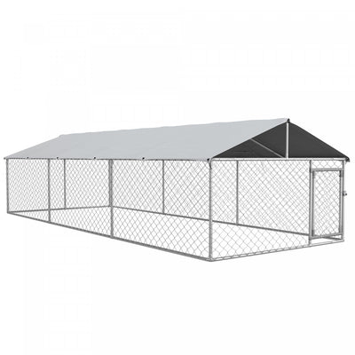 Pawhut Outdoor Dog Kennel Dog Run With Waterproof, Uv Resistant Cover For Medium And Large Sized Dog|Pawhut Niche D'exterieur Pour Chien Avec Housse Impermeable Et Resistante Aux Uv Pour Chiens De Tail