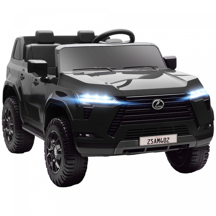 Qaba Voiture Electrique Lexus Gx550 Sous Licence, 12v Avec 2 Places, Noir