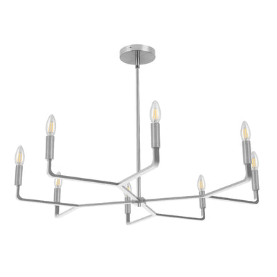 Dainolite Colette 8 Light Chandelier Polished Chrome Lamp|Lustre Colette de Dainolite avec fini chromé poli et 8 ampoules