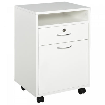 Homcom Mobile Filing Cabinet With Lockable Drawer|Homcom Classeur Mobile Avec Tiroir Verrouillable