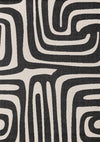 Tapis d'exterieur Jackson a lignes abstraites noires et blanches, 7'10\" x 10'6\"