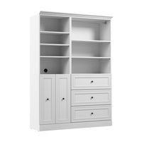 Système d’organisateur de garde-robe Versatile de Bestar de 61 po (L) avec portes - blanc