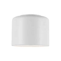 Plafonnier affleuré Emilia de Dainolite avec abat-jour blanc mat et 1 ampoule