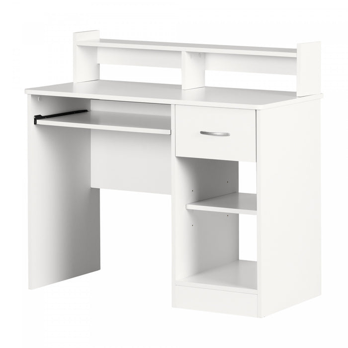 Axess Bureau De Travail Avec Support A Clavier - Blanc Solide
