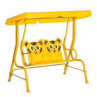 Outsunny Balancoire 2 Places Pour Enfants, Chaise Longue De Terrasse Pour Enfants, Pour Porche De Ja