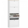 HOMCOM Armoire a chaussures moderne pour 25 paires de chaussures, Blanc