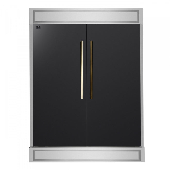 Refrigerateur/congelateur convertible Maderno de 60 po, noir, 27,2 pi³ – FFFFD1722-60MG-BLK