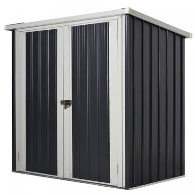 Outsunny 5' X 3' Metal Storage Shed, Garden Tool House With Double Doors For Backyard, Patio Lawn|Outsunny 5' X 3' Abri De Jardin En Metal Avec Portes Doubles
