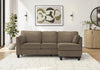 Canape Chaise Longue Rembourre, Tissu Marron Clair
