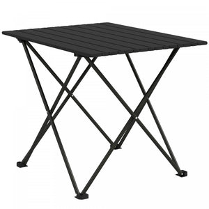 Table De Camping Pliante Outsunny, Table De Pique-nique Portable Avec Sac De Transport, Noir