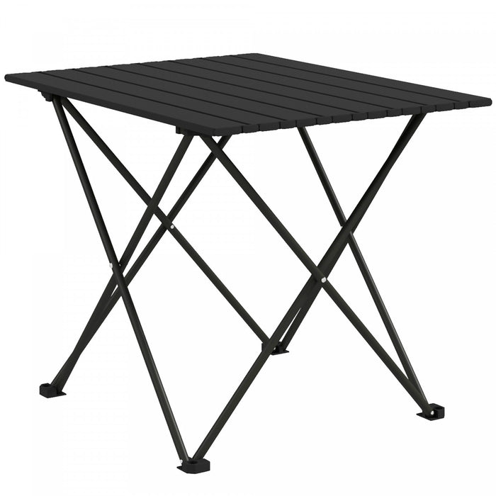 Table De Camping Pliante Outsunny, Table De Pique-nique Portable Avec Sac De Transport, Noir