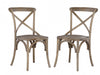 Chaise d’appoint de salle à manger Bentwood grise - ensemble de 2