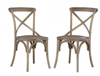 Chaise d’appoint de salle à manger Bentwood grise - ensemble de 2
