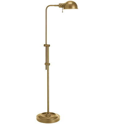 Dainolite Fedora 1 Light Adjustable Pharmacy Floor Lamp Aged Brass|Lampe à pied de pharmacie Fedora réglable de Dainolite avec fini laiton vieilli et 1 ampoule