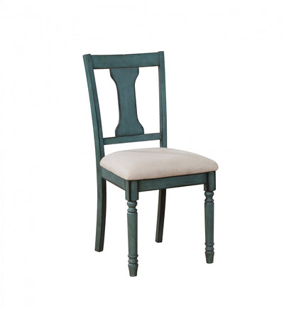 Willow Fabric Teal Dining Chair - Set of 2|Chaise de salle à manger Willow en tissu bleu sarcelle - ensemble de 2