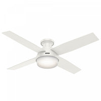 Ventilateur de plafond Dempsey avec luminaire - Blanc