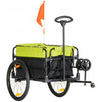 Aosom Bike Cargo Trailer & Wagon Cart, Chariot De Jardinage Multi-usages Avec Boite Amovible, Grande