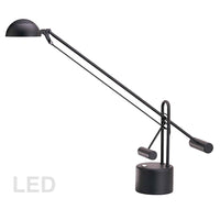 Lampe de bureau de Dainolite avec fini noir et ampoule à DEL de 18 W