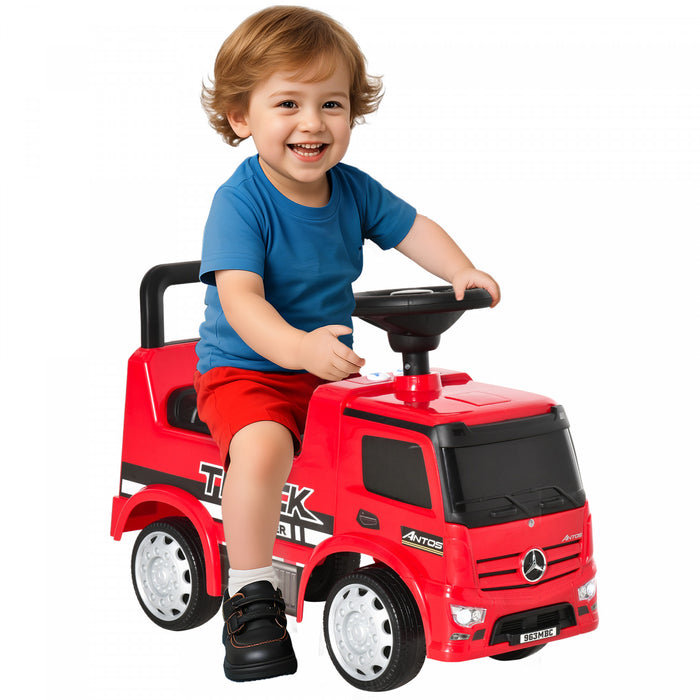 Qaba Voiture Pour Enfants Sous Licence Mercedes-benz Antos, Rouge