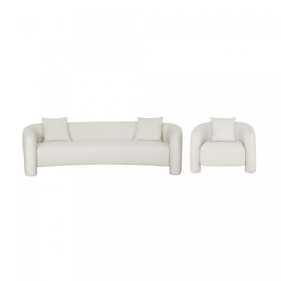 Sylvia Modern Glam 2-Piece Sofa Set in Ivory | Ensemble de canape 2 pieces Sylvia Modern Glam en ivoire