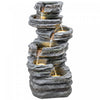 Fontaine d'Exterieur Outsunny a 6 Niveaux, Cascade avec Lumieres LED