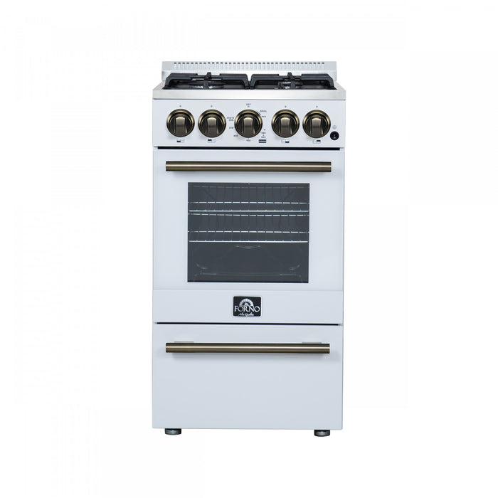 Cuisiniere a gaz autonome Forno Lamazze de 20 po, blanc,-FFSGS6265-20WHT