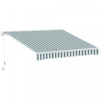 Outsunny 8'x7' Manuel Retractable Resistant A L'eau Pare-soleil Patio Auvent Abri D'auvent De Pont E