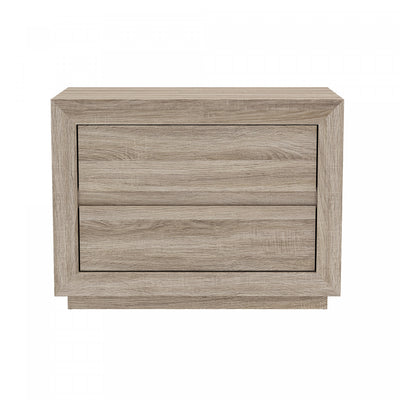 Soren Contemporary 32" Nightstand in Natural Oak (2-Drawer) | Table de nuit contemporaine Soren 32" en chene naturel (2 tiroirs)