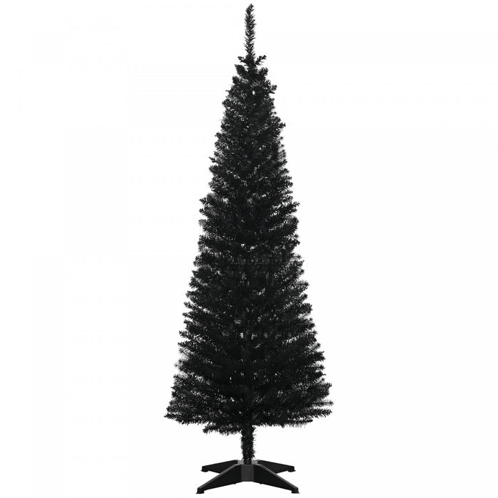 Homcom Arbre De Noel, Arbre De Noel Fin Avec Branches Realistes, Noir