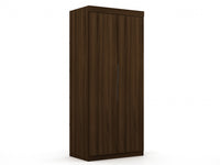 Armoire penderie contemporaine moderne Mulberry 2 pieces en brun chataigne