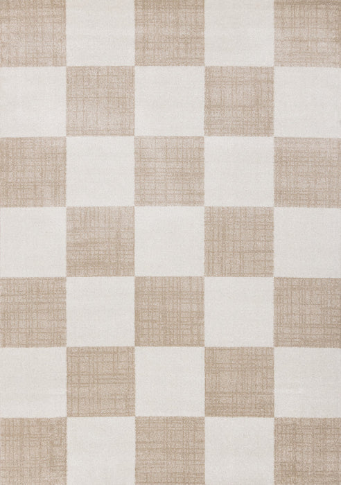 Carpette Covington à motif de damier moderne pour l’intérieur - 2 pi x 7 pi 7 po