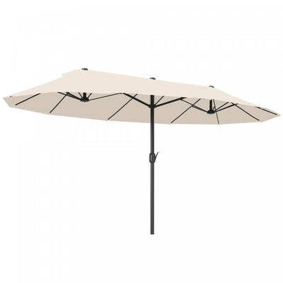 Outsunny 15' Double-sided Umbrella Beige