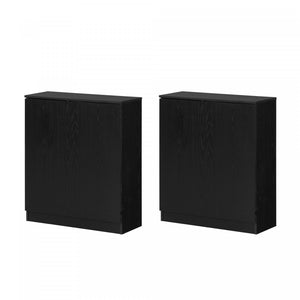 Arum Ensemble De 2 Buffets Avec 2 Portes Chene Noir, De Meubles South Shore