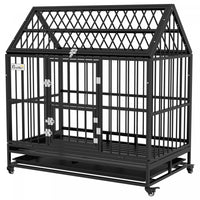 Pawhut Cage Pour Chien Robuste En Metal De 49