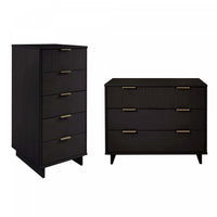  Ensemble de commode moderne Granville 2 pieces en noir
