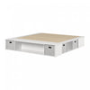 Flexible Lit Plateforme Avec Paniers - Blanc Solide