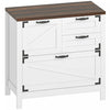 HOMCOM Classeur 4 tiroirs pour dossiers Lettre/A4/Legal, Blanc
