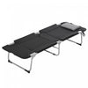 Lits De Camping Pliants Outsunny Pour La Randonnee En Plein Air, Noir