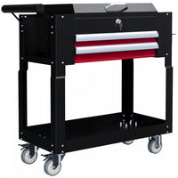 Homcom Chariot A Outils Roulant 330 Lb Chariot Utilitaire Avec Tiroirs Noir