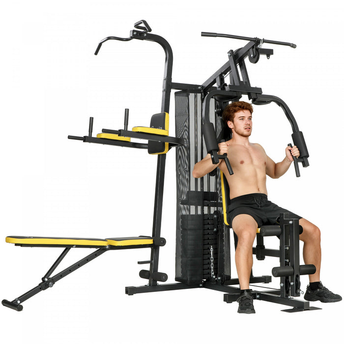 Soozier Machine de gym avec pile de poids et systeme de poulies