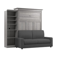 Grand lit escamotable Versatile de Bestar de 92 po (L) avec sofa et organisateur de garde-robe - blanc