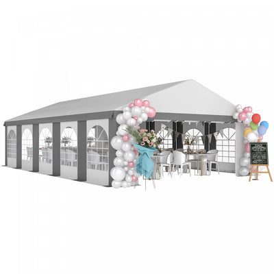 Outsunny 20'x 33' Large Party Tent for Outdoor Events, Grey