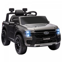 Qaba Ford Ranger 12v Avec Rangement Arriere, Voiture Electrique A Batterie Pour Enfants Avec Telecom