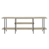 Table console contemporaine moderne Celine 180 cm en gris rustique (3 etageres)