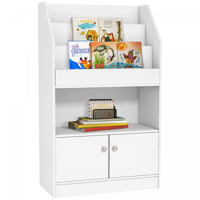 Qaba Rangement Pour Jouets, Bibliotheque Pour Enfants Pour Chambre A Coucher, Salle De Jeux, Creche, Blanc